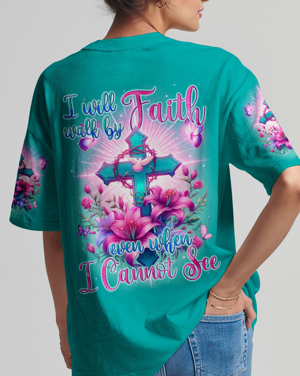 I Will Walk By Faith Women's All Over Print Shirt - Tyqy0805243, easychoo.com