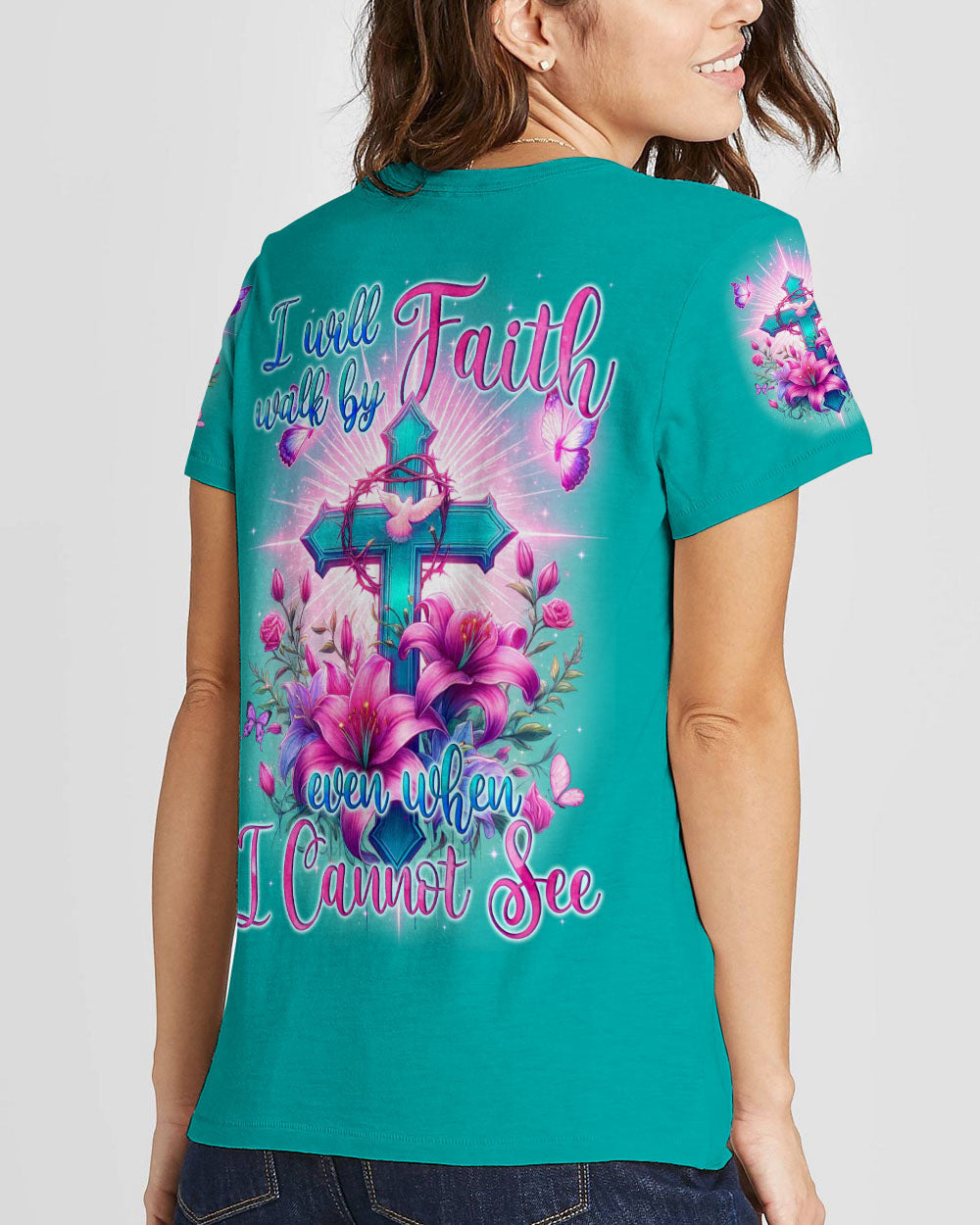 I Will Walk By Faith Women's All Over Print Shirt - Tyqy0805243, easychoo.com