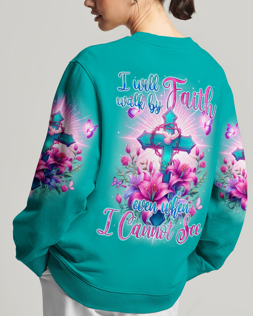 I Will Walk By Faith Women's All Over Print Shirt - Tyqy0805243, easychoo.com