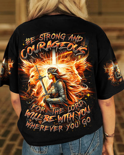 Be Strong And Courageous Women's All Over Print Shirt - Yhdu2304243, easychoo.com