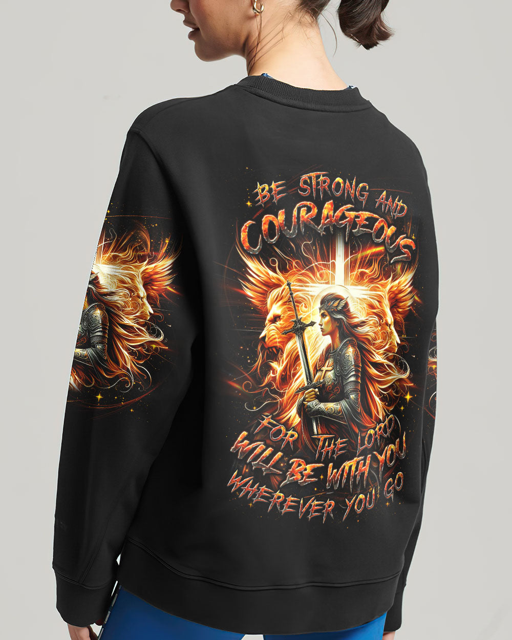 Be Strong And Courageous Women's All Over Print Shirt - Yhdu2304243, easychoo.com