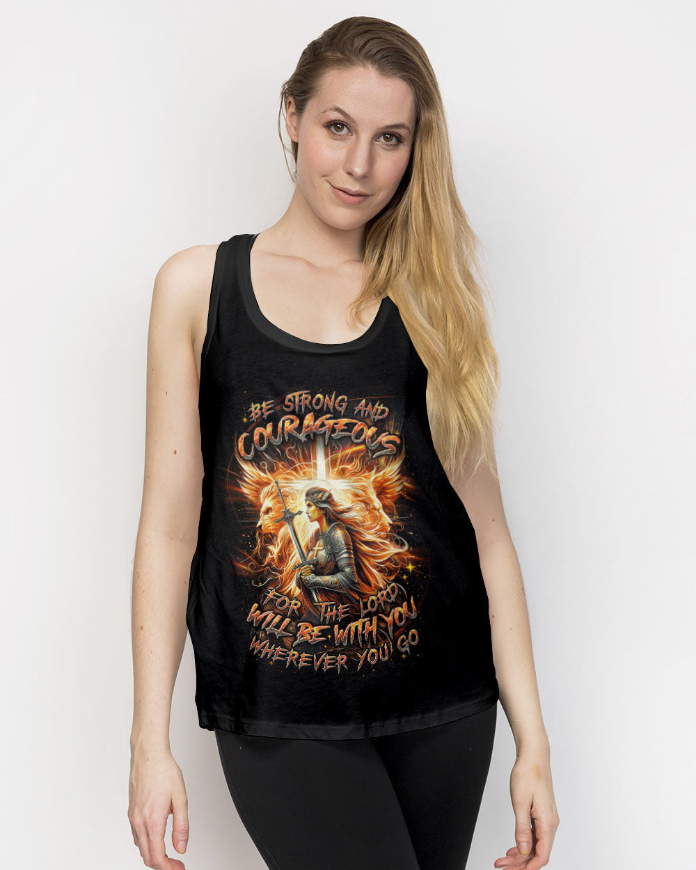 Be Strong And Courageous Women's All Over Print Shirt - Yhdu2304243, easychoo.com