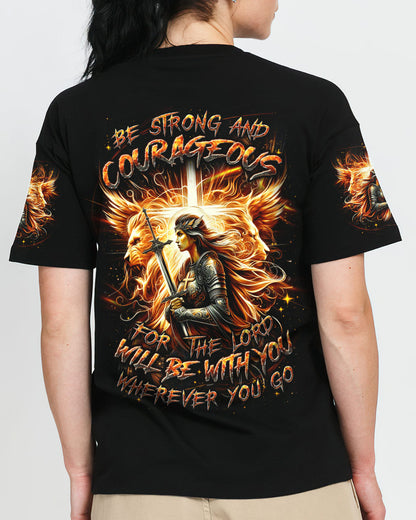 Be Strong And Courageous Women's All Over Print Shirt - Yhdu2304243, easychoo.com