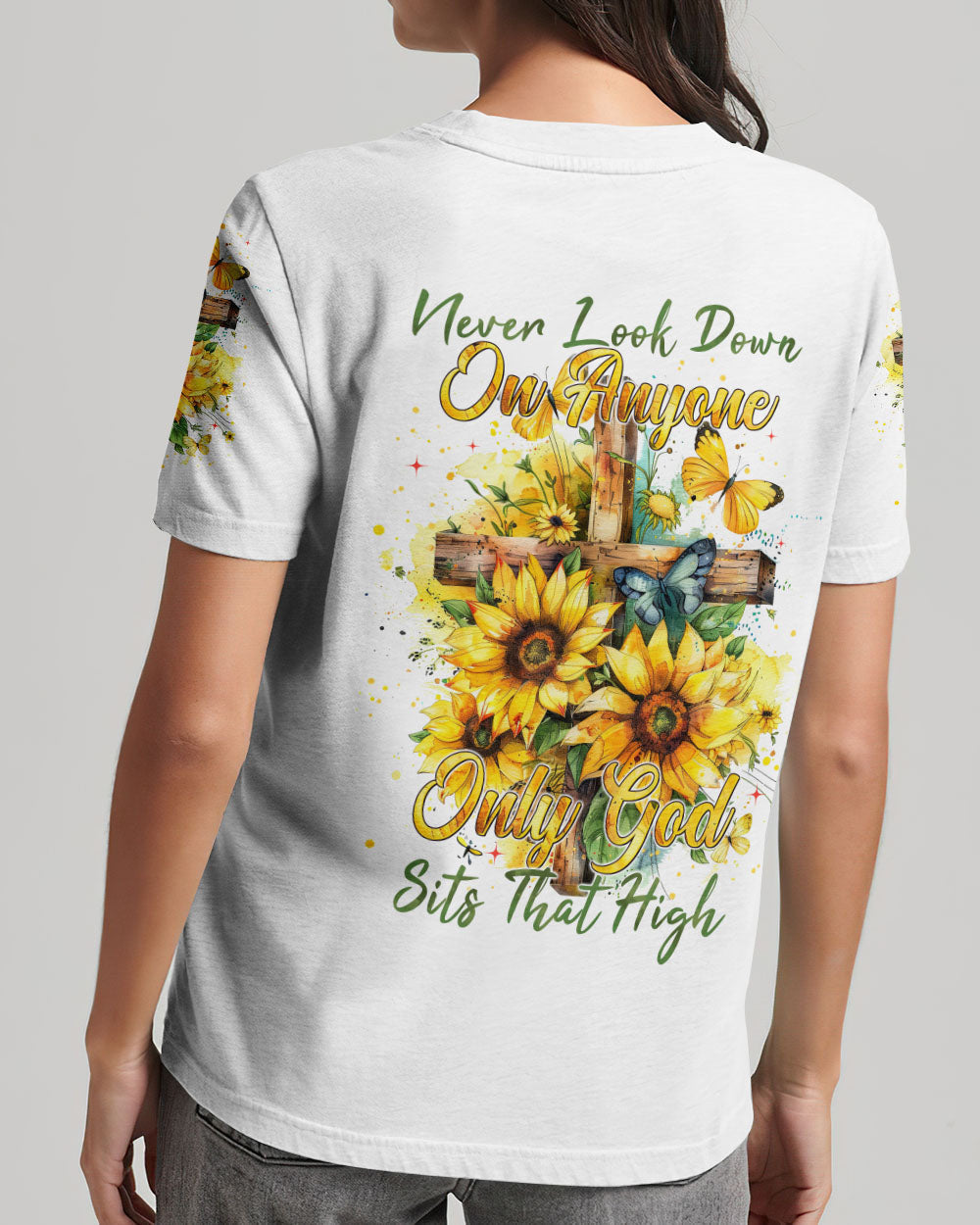 Never Look Down On Anyone Women's All Over Print Shirt - Tytm1204242, easychoo.com