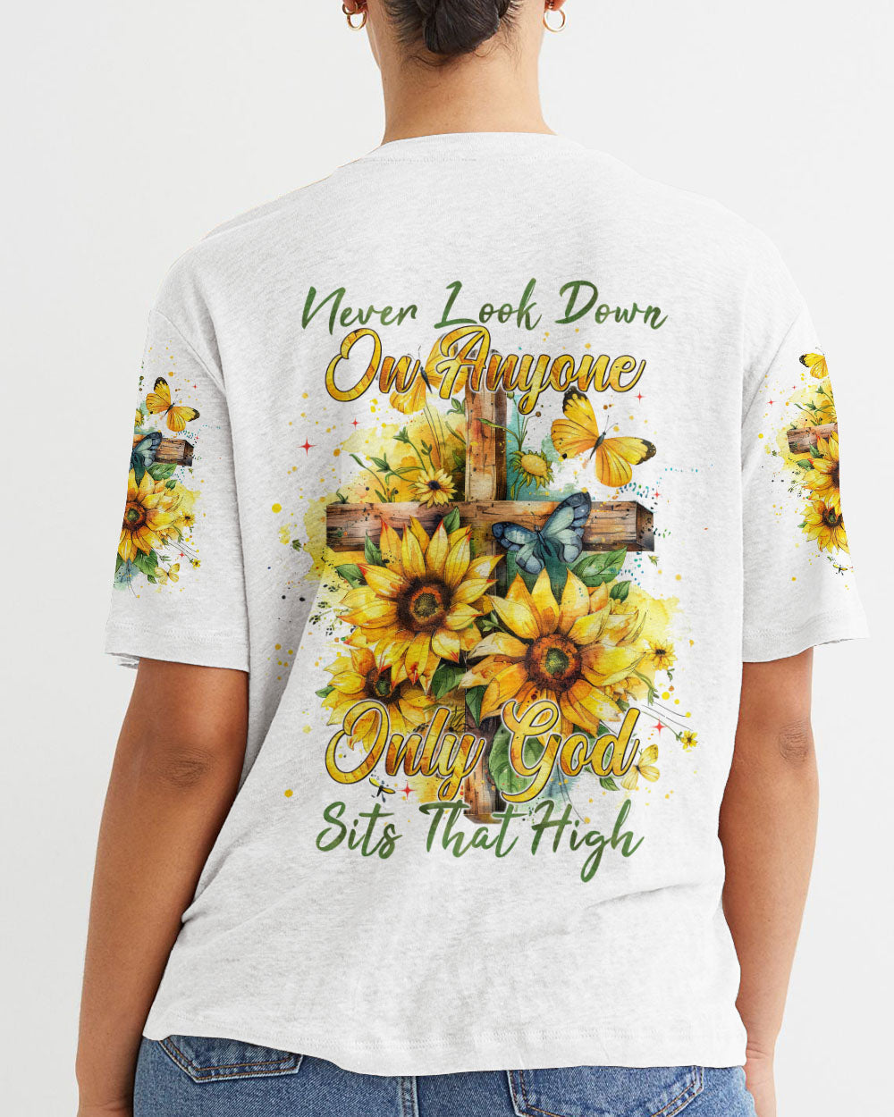 Never Look Down On Anyone Women's All Over Print Shirt - Tytm1204242, easychoo.com