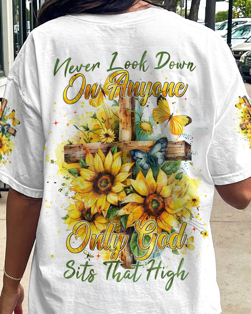 Never Look Down On Anyone Women's All Over Print Shirt - Tytm1204242, easychoo.com