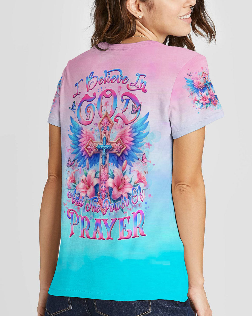 I Believe In God Women's All Over Print Shirt - Yhlt2405243, easychoo.com
