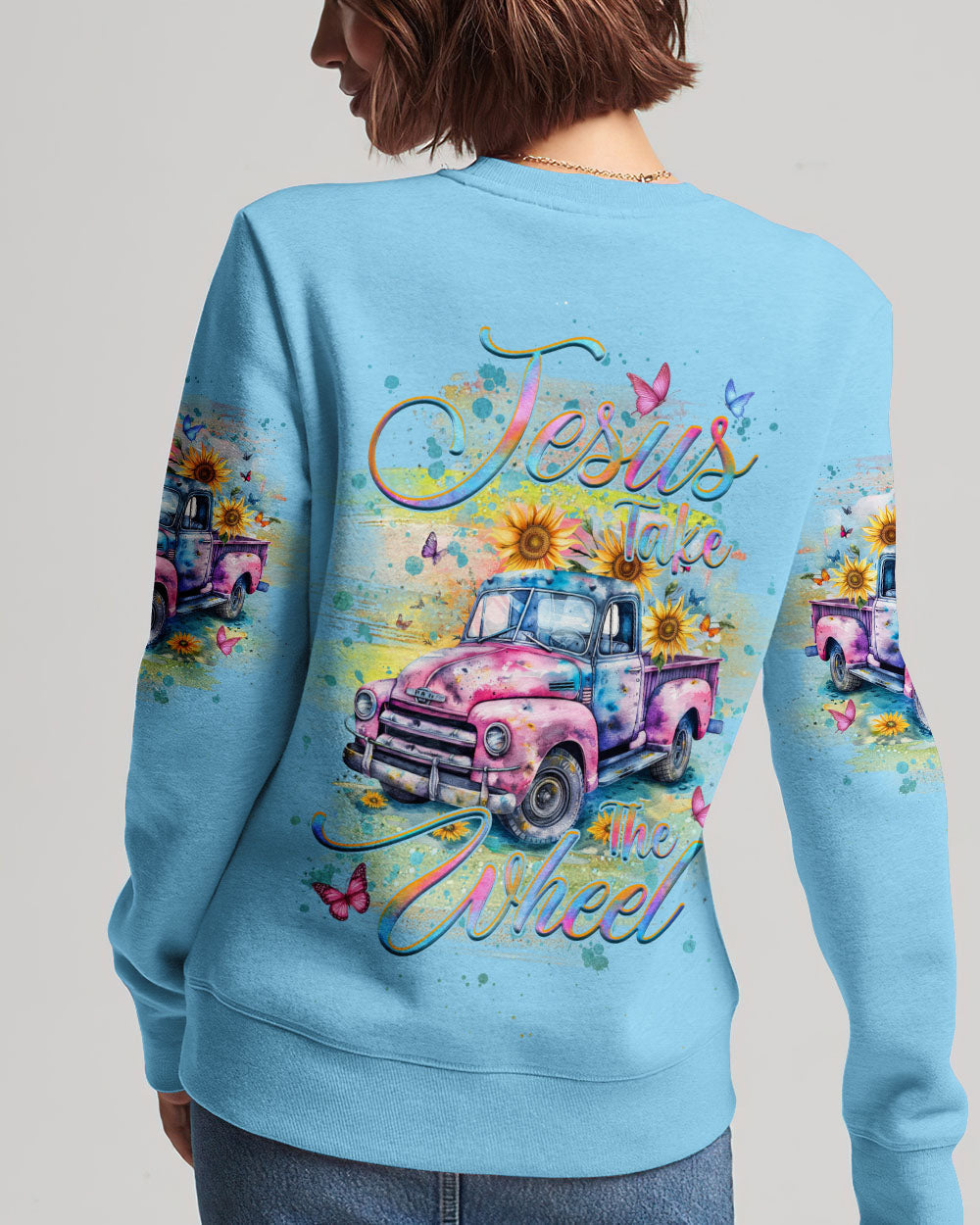 Jesus Take The Wheel Women's All Over Print Shirt - Yhhg2504244, easychoo.com