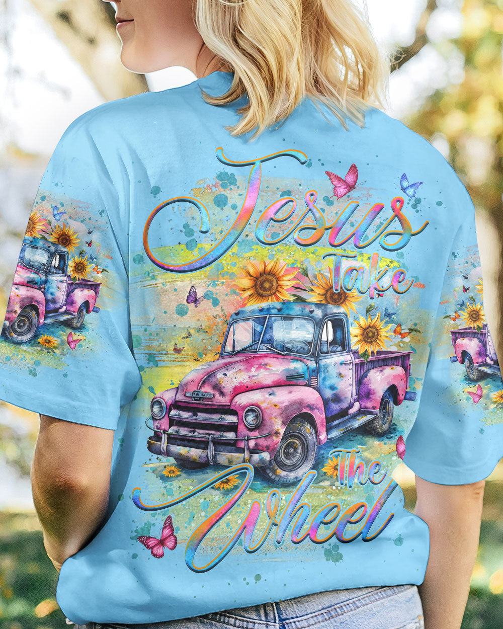 Jesus Take The Wheel Women's All Over Print Shirt - Yhhg2504244, easychoo.com