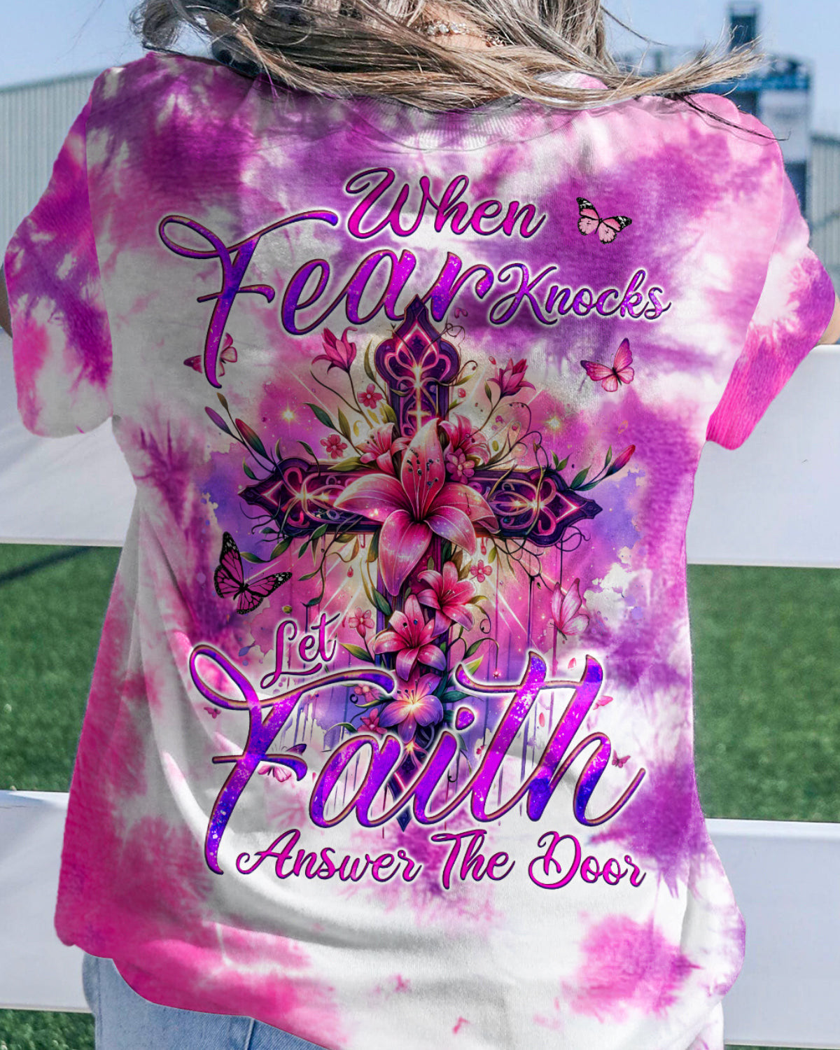 Let Faith Answer The Door Women's All Over Print Shirt - Tyqy2205242, easychoo.com