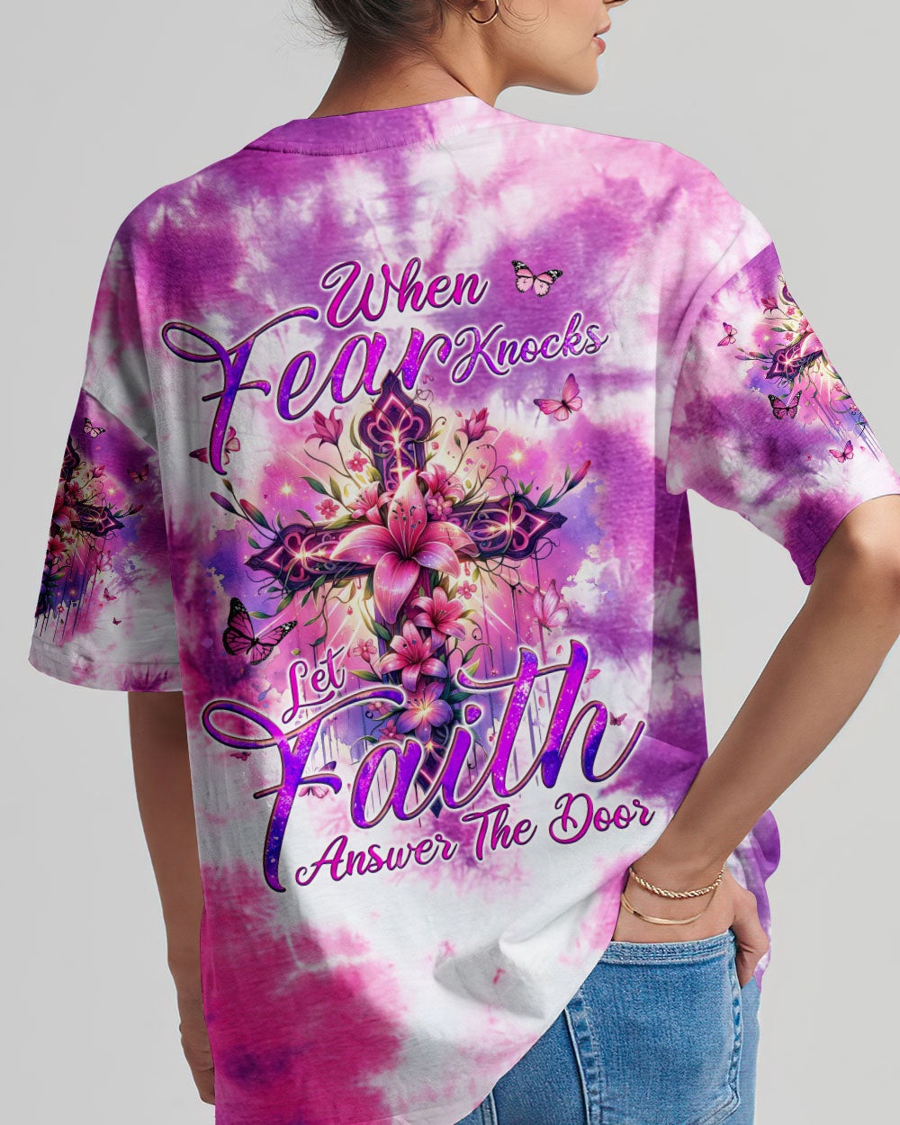Let Faith Answer The Door Women's All Over Print Shirt - Tyqy2205242, easychoo.com