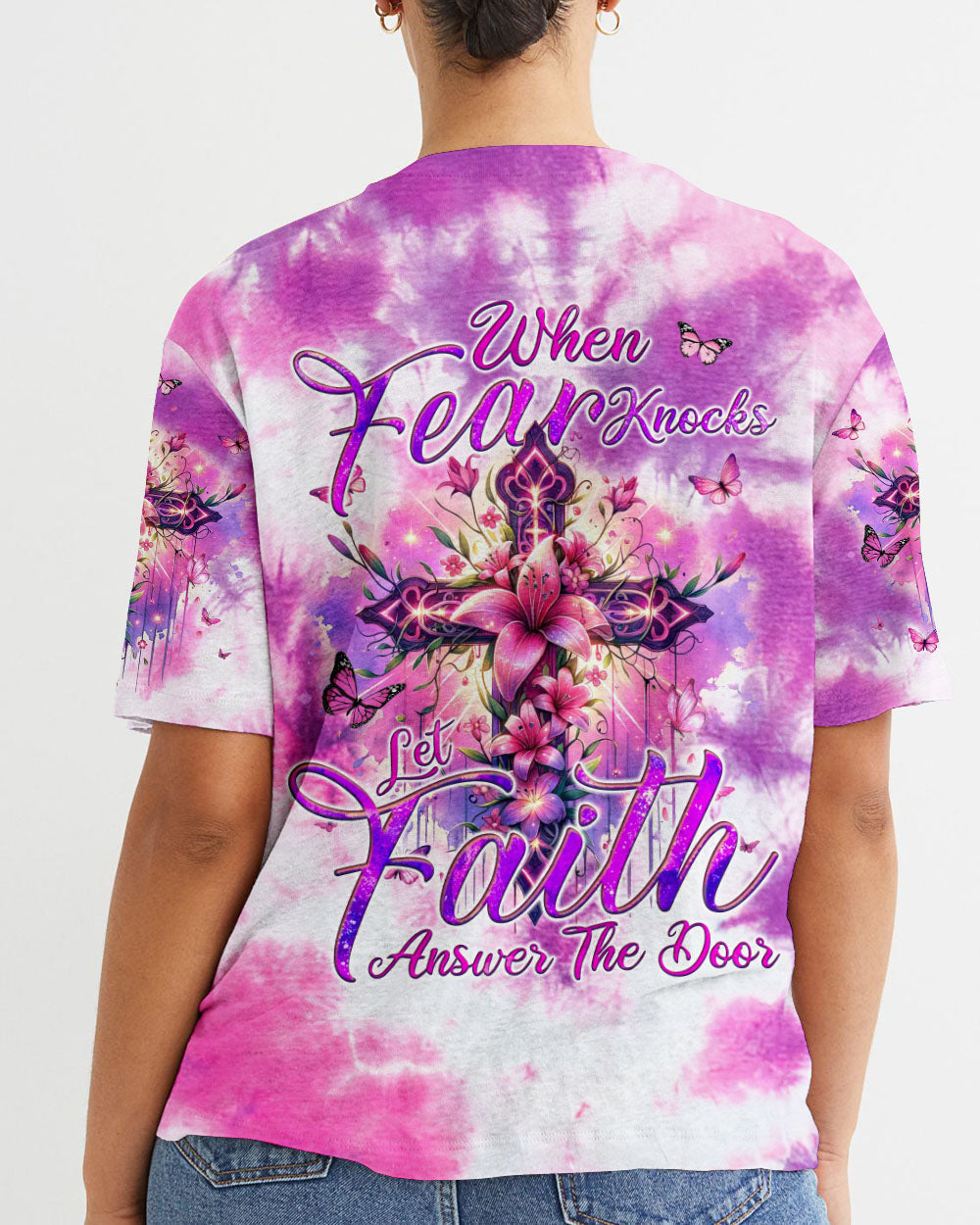 Let Faith Answer The Door Women's All Over Print Shirt - Tyqy2205242, easychoo.com