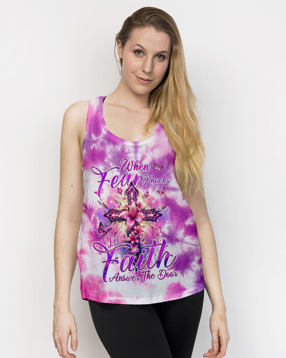 Let Faith Answer The Door Women's All Over Print Shirt - Tyqy2205242, easychoo.com