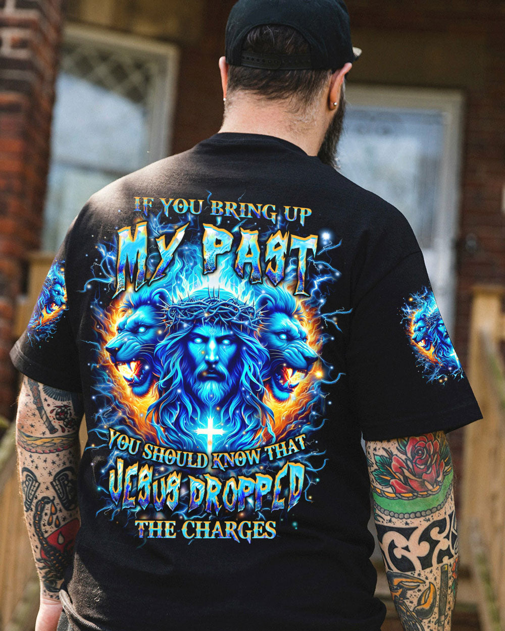Jesus Dropped The Charges Lion Men's All Over Print Shirt - Yhhn2705241, easychoo.com