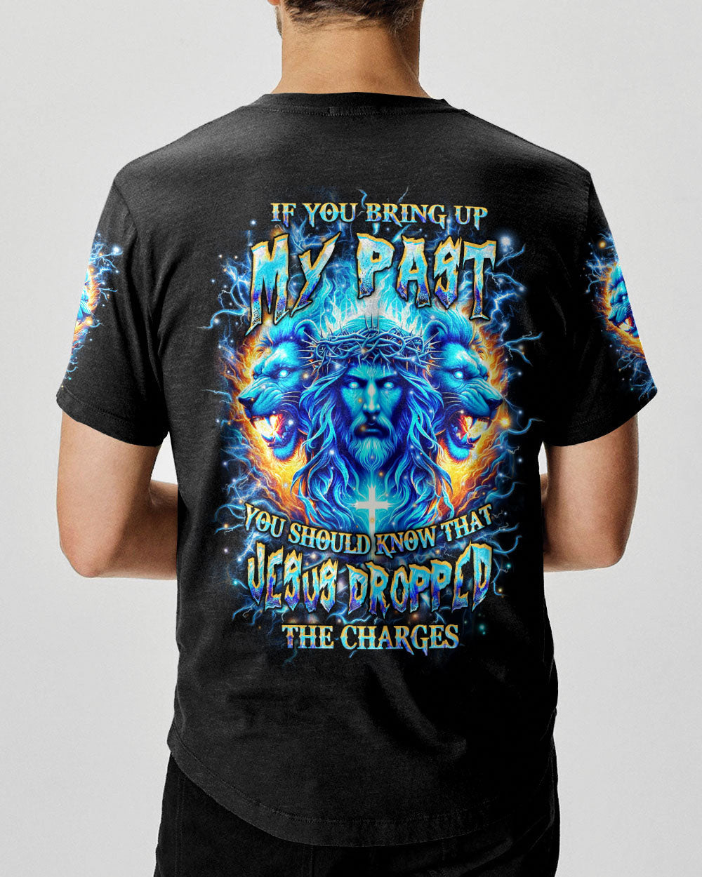 Jesus Dropped The Charges Lion Men's All Over Print Shirt - Yhhn2705241, easychoo.com