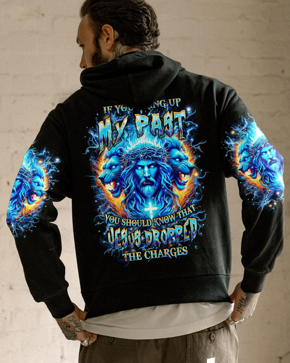 Jesus Dropped The Charges Lion Men's All Over Print Shirt - Yhhn2705241, easychoo.com