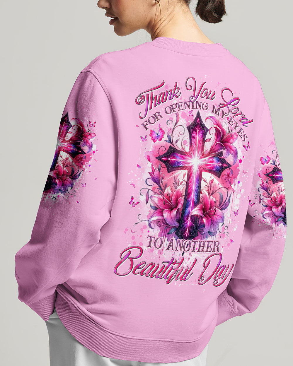 Thank You Lord For Opening My Eyes Women's All Over Print Shirt - Tytd2305241, easychoo.com