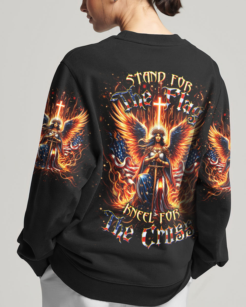 Stand For The Flag Kneel For The Cross Women's All Over Print Shirt - Yhdu2105242, easychoo.com
