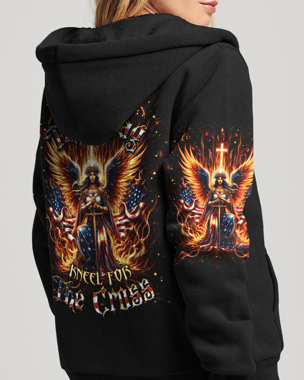 Stand For The Flag Kneel For The Cross Women's All Over Print Shirt - Yhdu2105242, easychoo.com