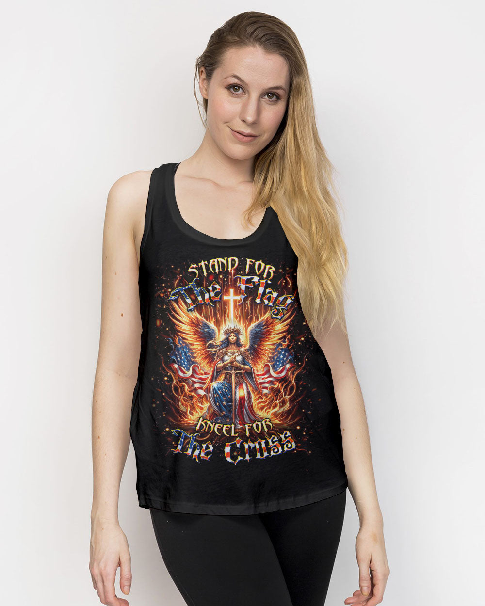 Stand For The Flag Kneel For The Cross Women's All Over Print Shirt - Yhdu2105242, easychoo.com