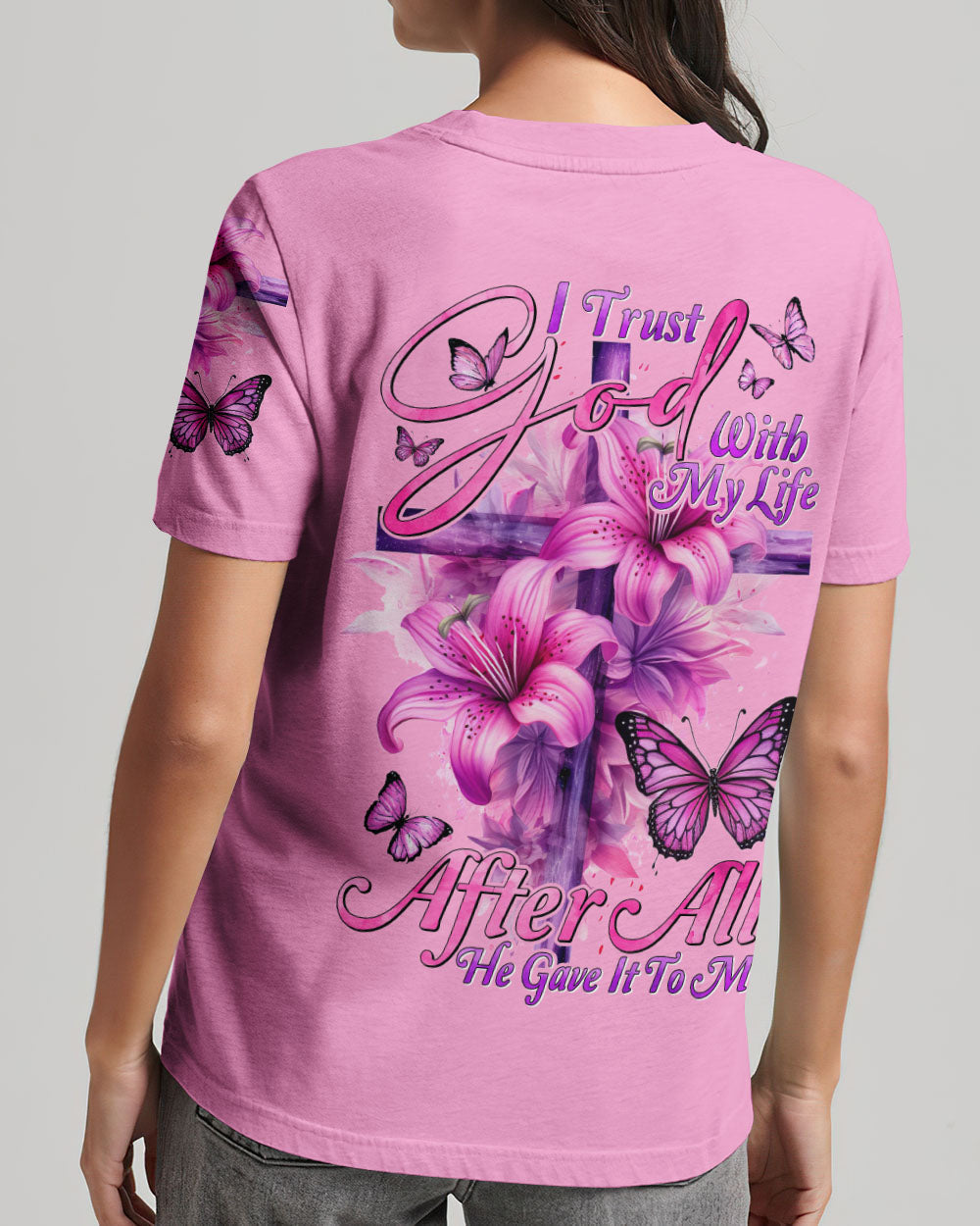 I Trust God With My Life Women's All Over Print Shirt - Tyhi2305241, easychoo.com