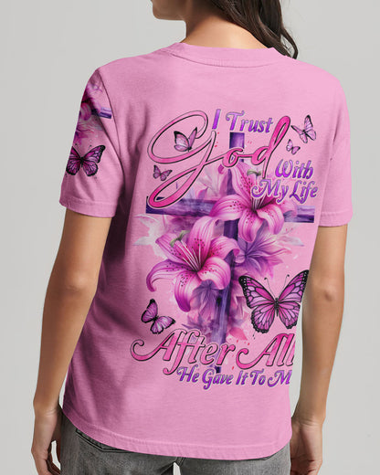 I Trust God With My Life Women's All Over Print Shirt - Tyhi2305241, easychoo.com