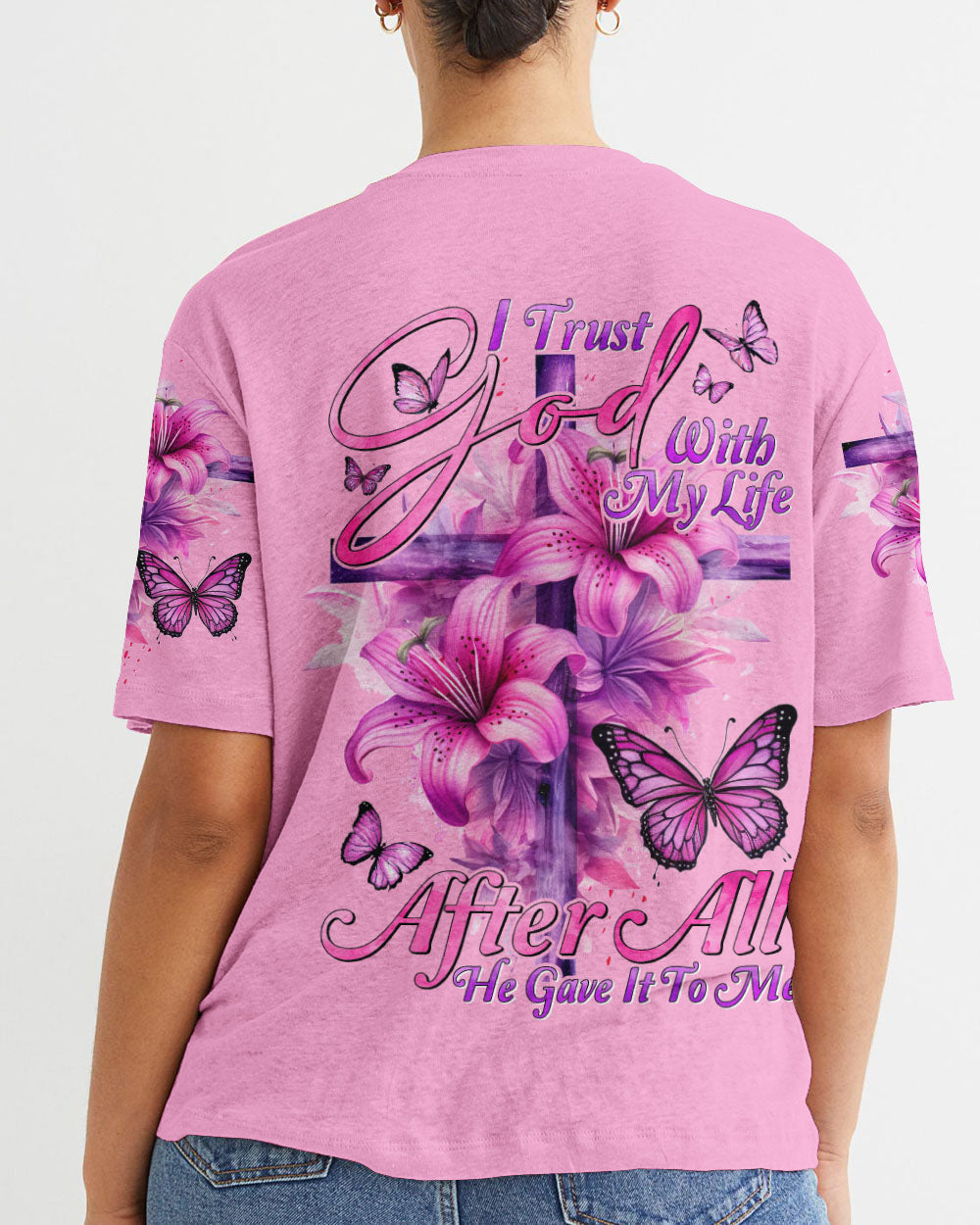 I Trust God With My Life Women's All Over Print Shirt - Tyhi2305241, easychoo.com