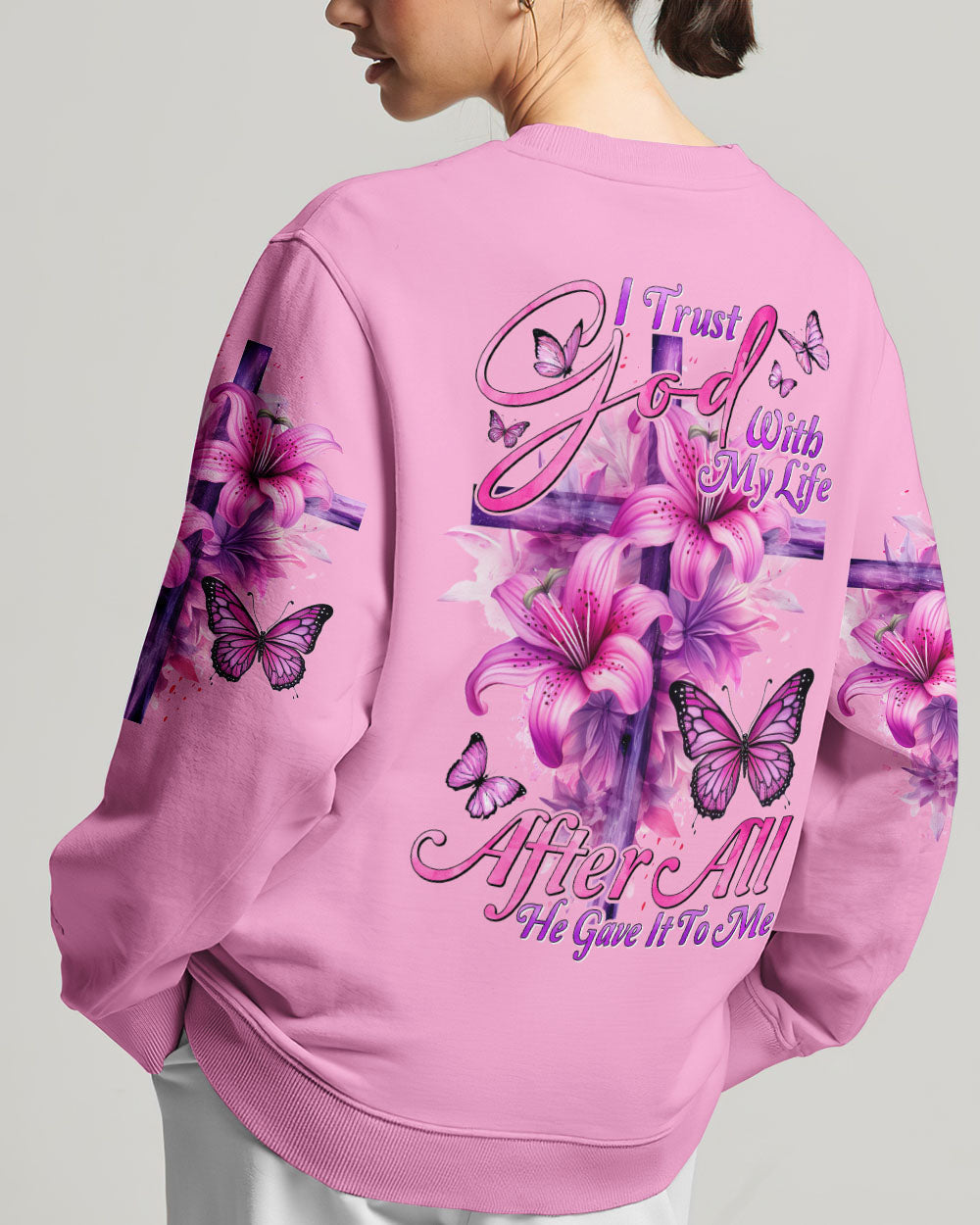 I Trust God With My Life Women's All Over Print Shirt - Tyhi2305241, easychoo.com