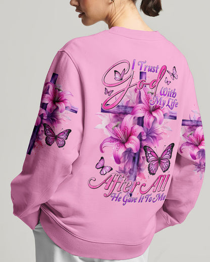 I Trust God With My Life Women's All Over Print Shirt - Tyhi2305241, easychoo.com