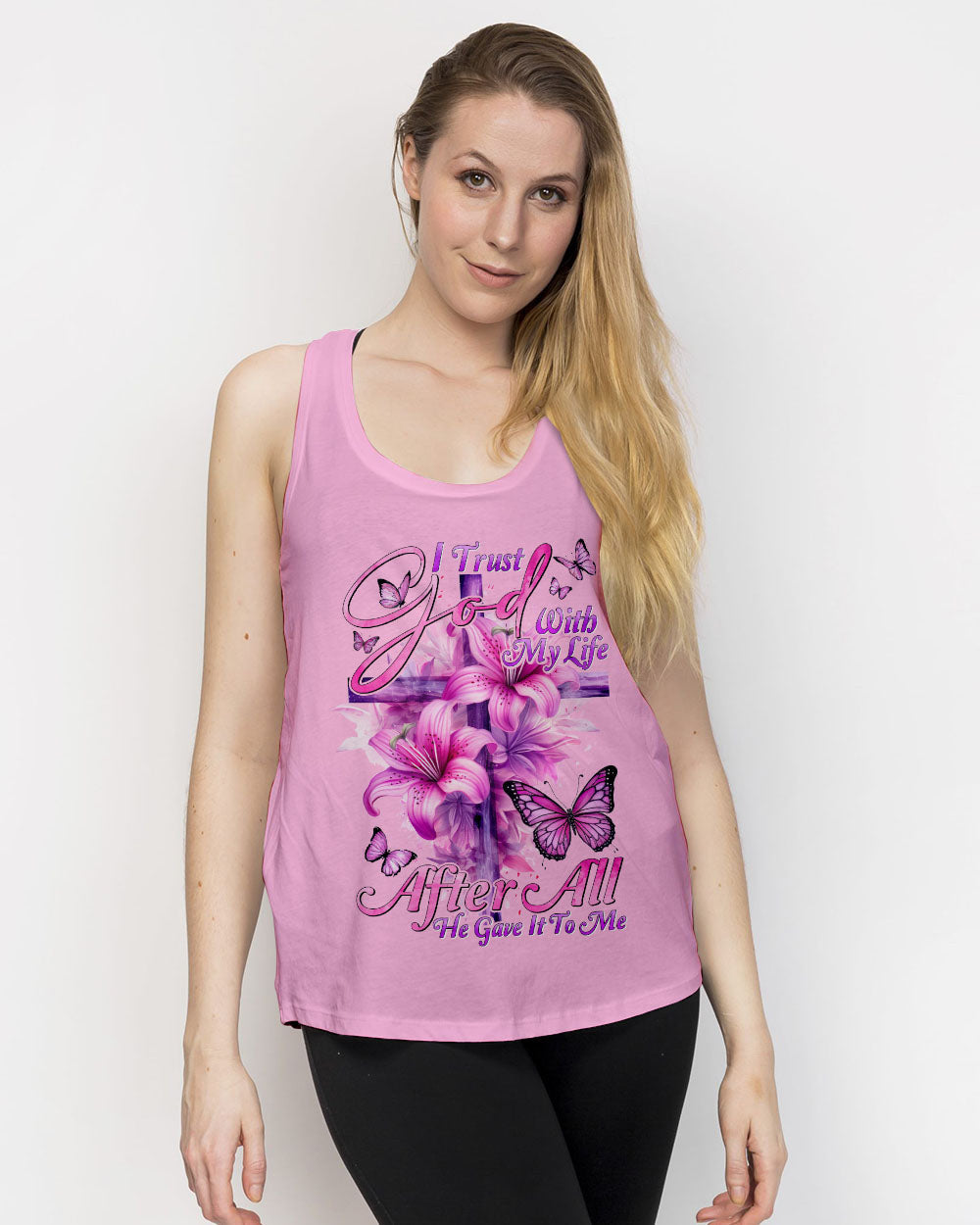 I Trust God With My Life Women's All Over Print Shirt - Tyhi2305241, easychoo.com