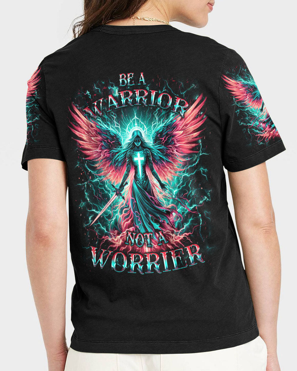 Be A Warrior Not A Worrier Women's All Over Print Shirt - Yhkd1204243, easychoo.com