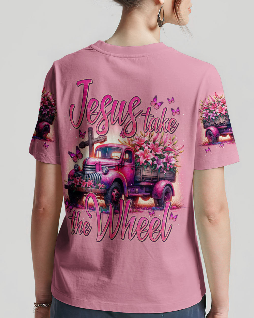 Jesus Take The Wheel Women's All Over Print Shirt - Tytm0705242, easychoo.com