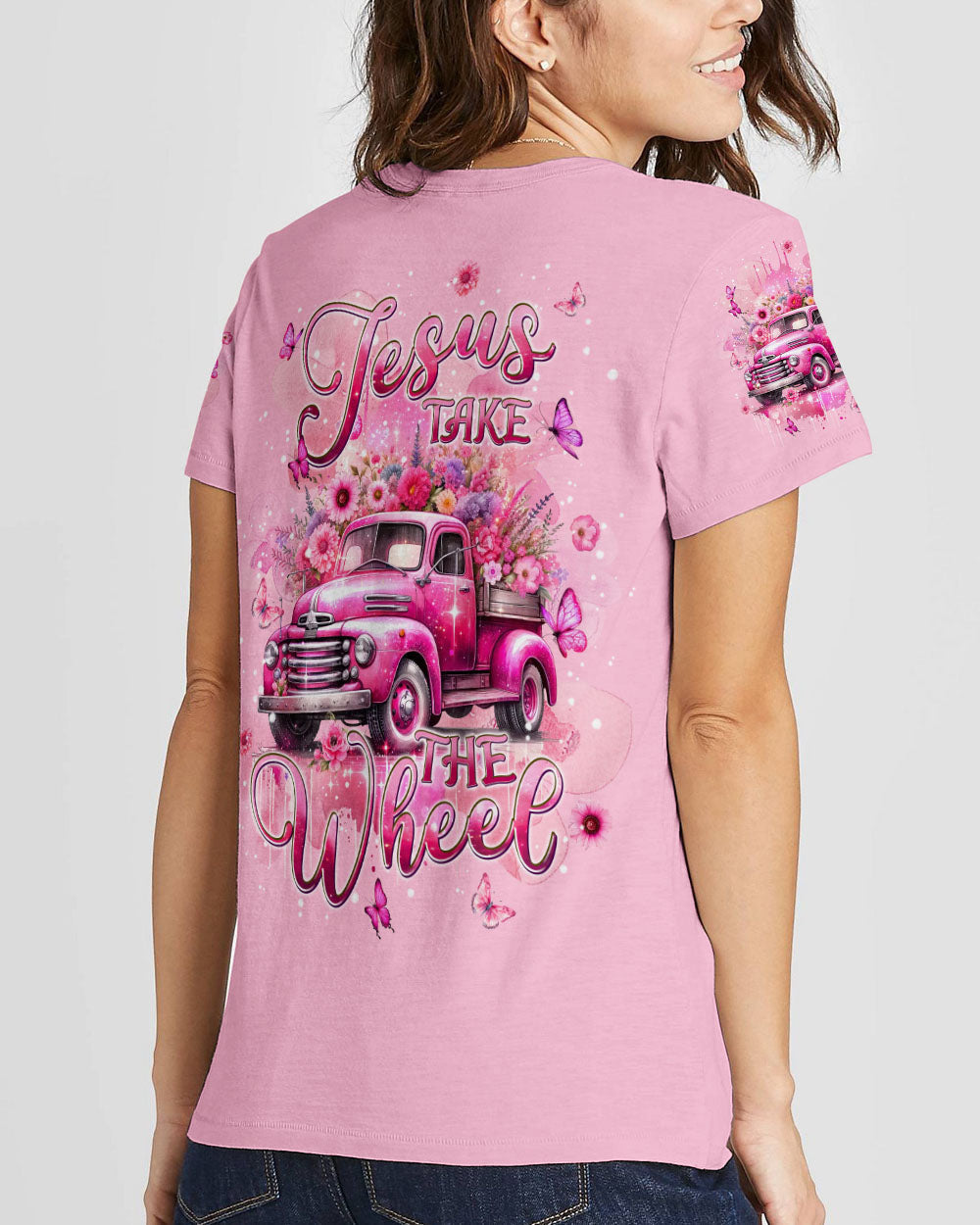 Jesus Take The Wheel Women's All Over Print Shirt - Tlpq2604244, easychoo.com