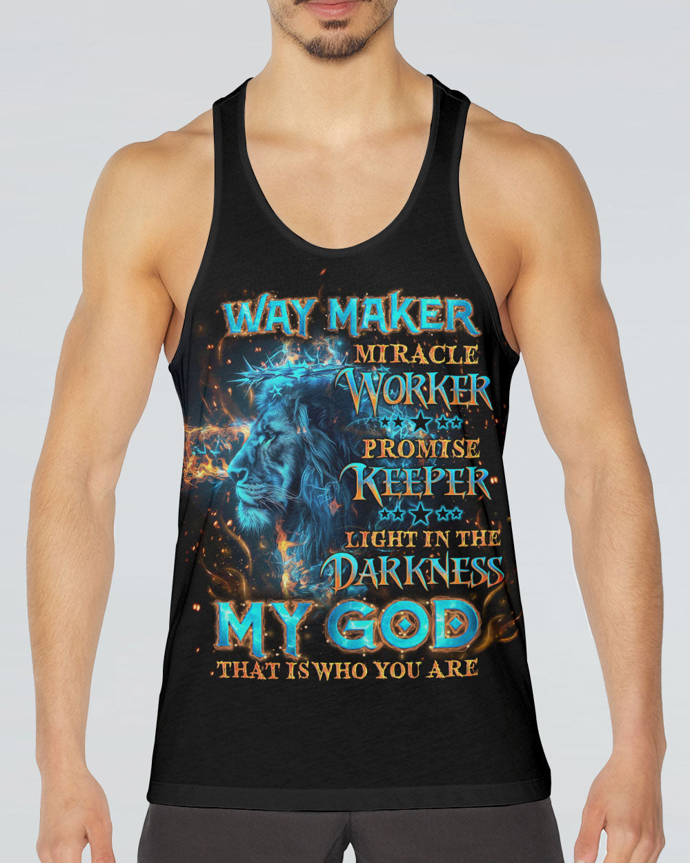 Way Maker Miracle Worker Cross Lion Men's All Over Print Shirt - Tlno1504244, easychoo.com