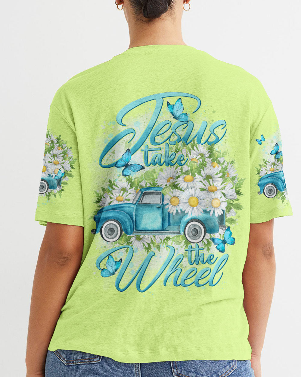 Jesus Take The Wheel Daisy Women's All Over Print Shirt - Tytd1604245, easychoo.com