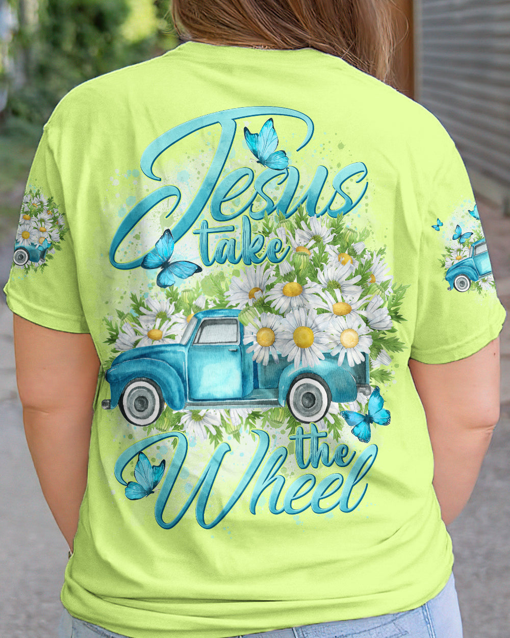 Jesus Take The Wheel Daisy Women's All Over Print Shirt - Tytd1604245, easychoo.com