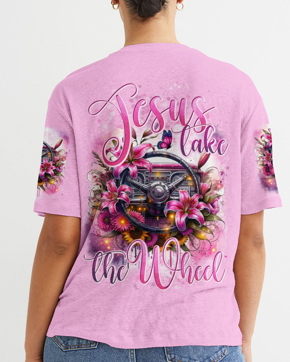 Jesus Take The Wheel Women's All Over Print Shirt - Tytd0805241, easychoo.com