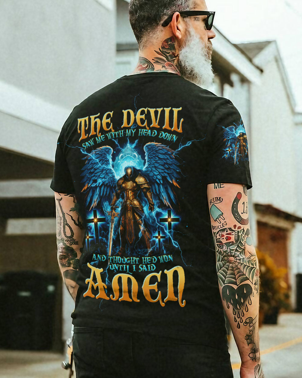 The Devil Saw Me With My Head Down Warrior Men's All Over Print Shirt - Tltw0405245, easychoo.com