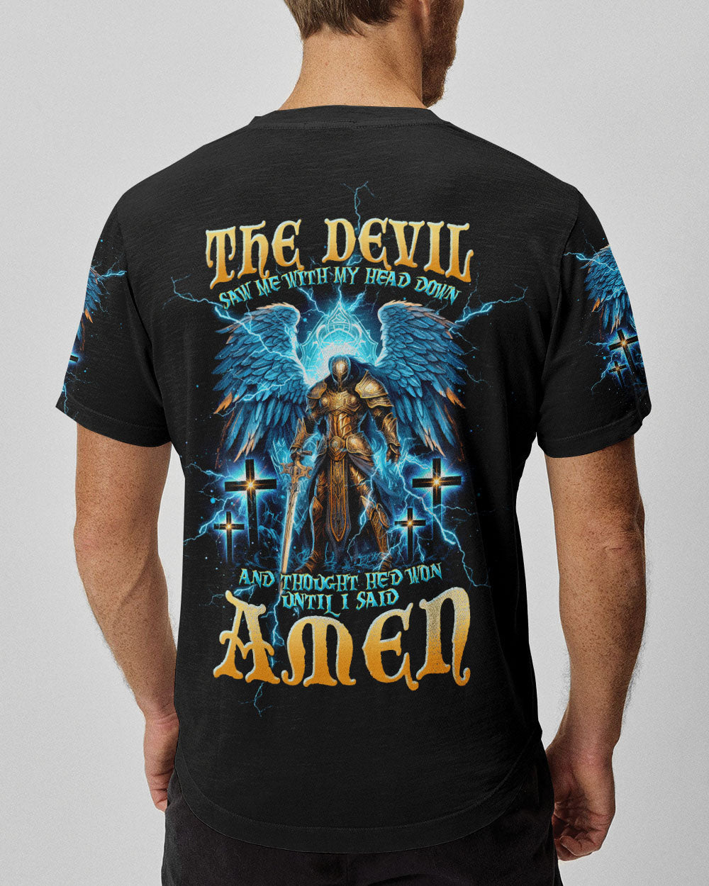 The Devil Saw Me With My Head Down Warrior Men's All Over Print Shirt - Tltw0405245, easychoo.com