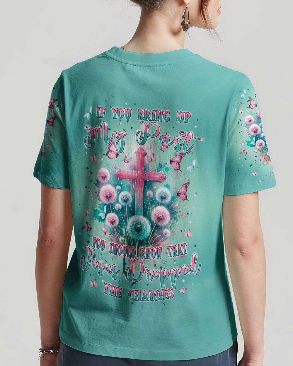 Jesus Dropped The Charges Women's All Over Print Shirt - Tlpq1504243, easychoo.com