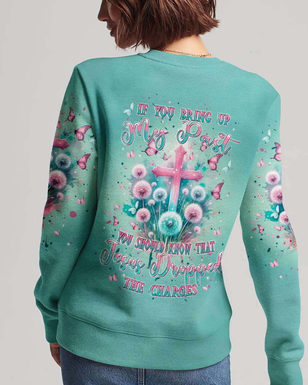 Jesus Dropped The Charges Women's All Over Print Shirt - Tlpq1504243, easychoo.com