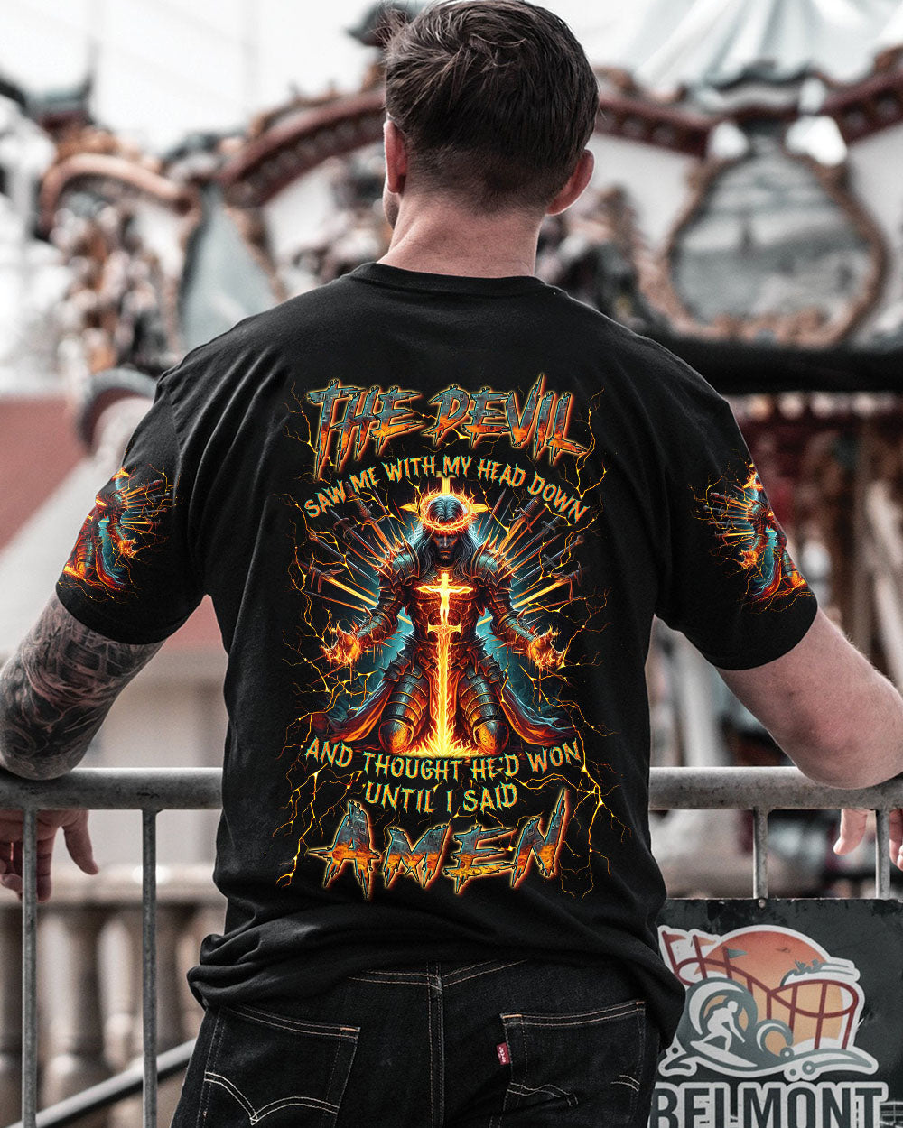 The Devil Caught Me With My Head Down Men's All Over Print Shirt - Yhln1505244, easychoo.com