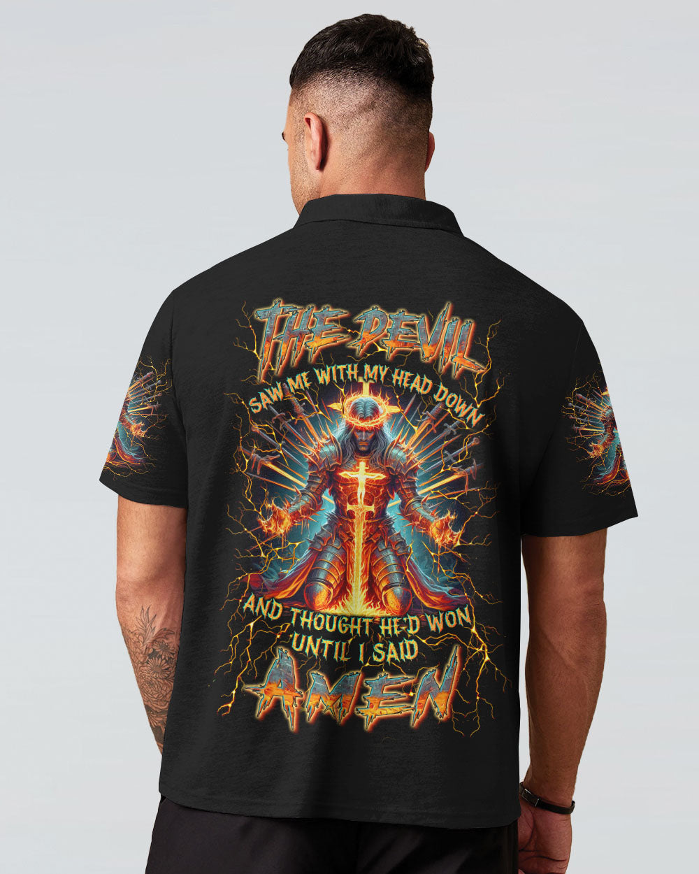 The Devil Caught Me With My Head Down Men's All Over Print Shirt - Yhln1505244, easychoo.com