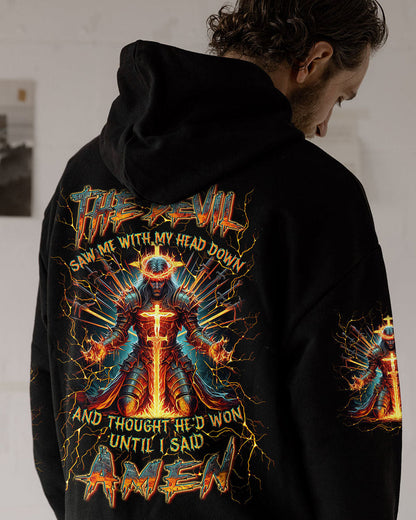 The Devil Caught Me With My Head Down Men's All Over Print Shirt - Yhln1505244, easychoo.com