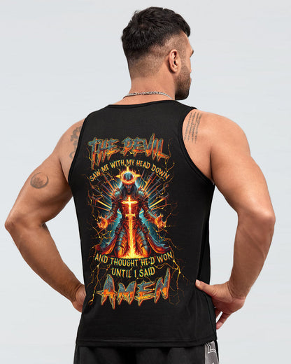 The Devil Caught Me With My Head Down Men's All Over Print Shirt - Yhln1505244, easychoo.com