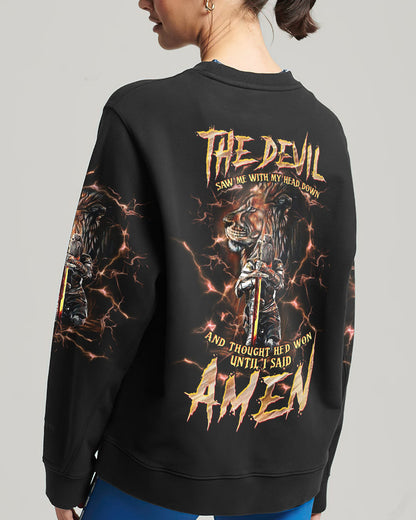 The Devil Saw Me With My Head Down Women's All Over Print Shirt - Tltw0305246, easychoo.com