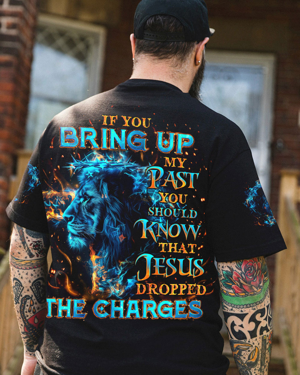 Jesus Dropped The Charges Lion Men's All Over Print Shirt - Tlno2405243, easychoo.com