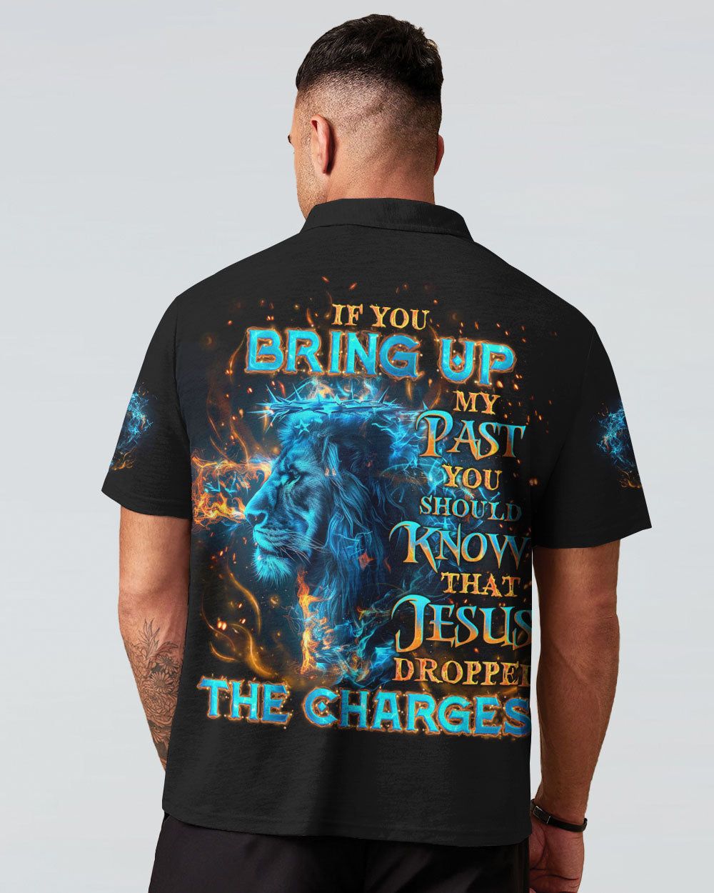 Jesus Dropped The Charges Lion Men's All Over Print Shirt - Tlno2405243, easychoo.com