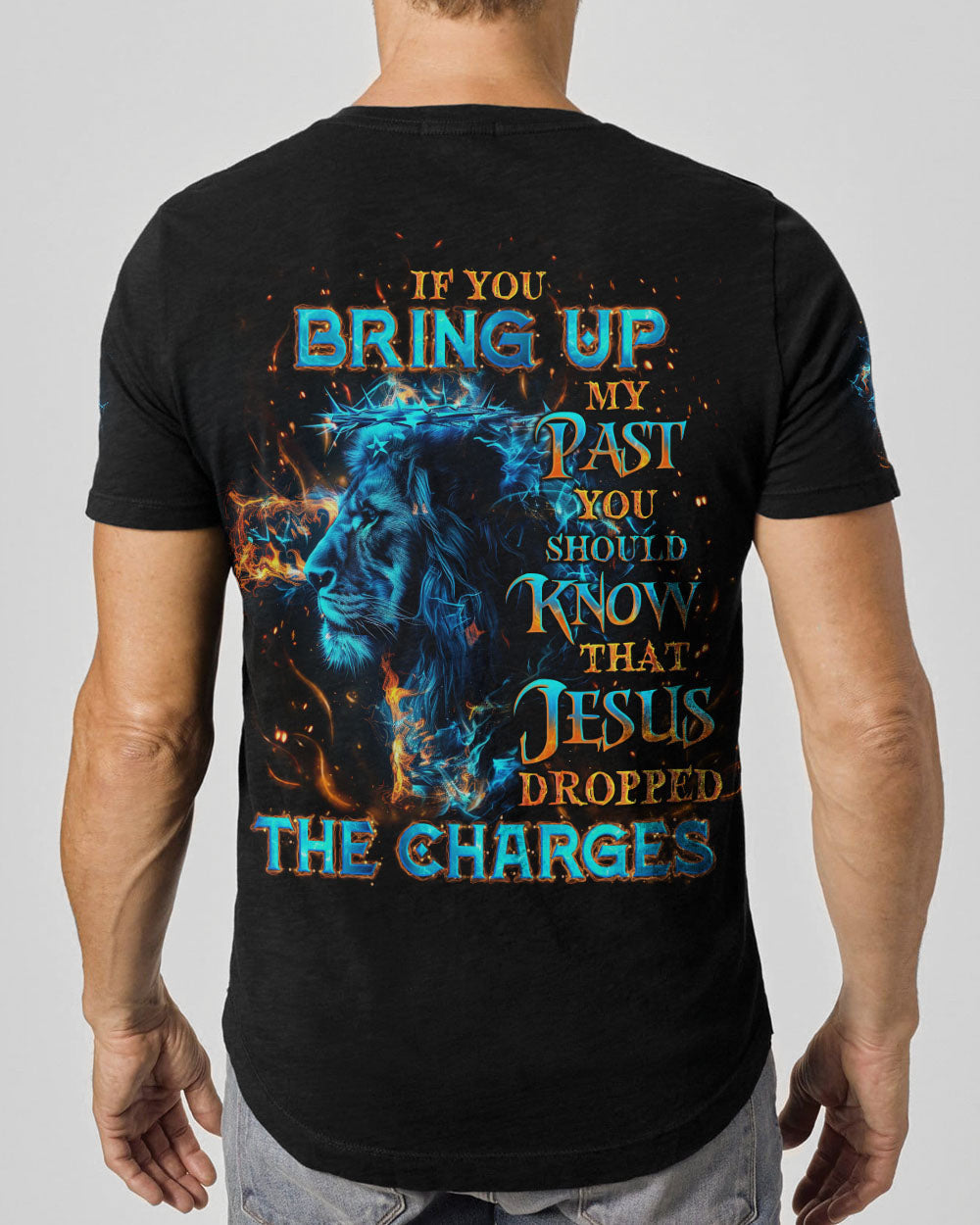 Jesus Dropped The Charges Lion Men's All Over Print Shirt - Tlno2405243, easychoo.com