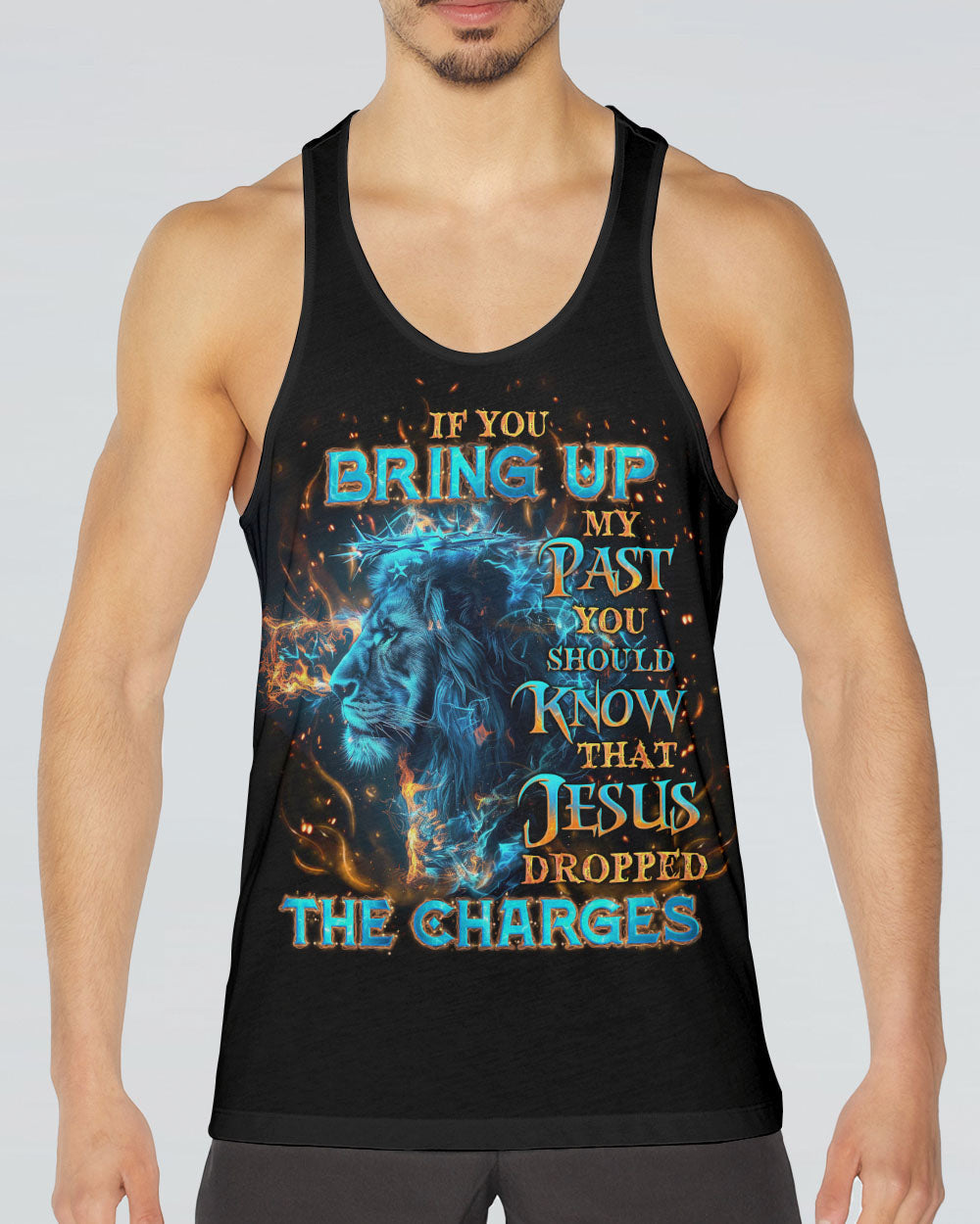 Jesus Dropped The Charges Lion Men's All Over Print Shirt - Tlno2405243, easychoo.com